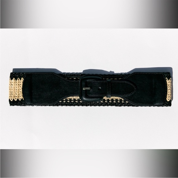 Zara Woven Tan and Black Belt- New! - Picture 1 of 8